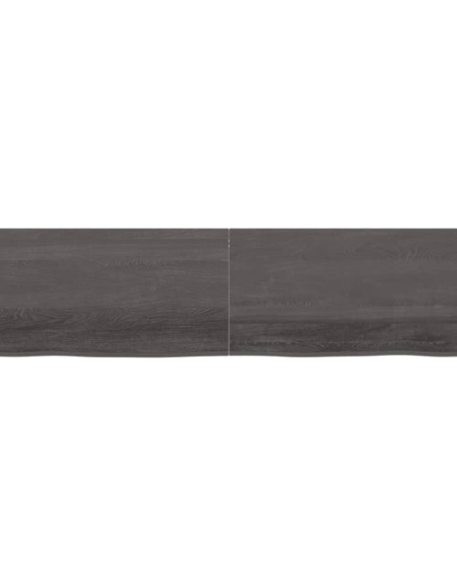 Загрузите изображение в средство просмотра галереи, Raft de perete gri închis 220x50x6 cm lemn masiv stejar tratat Lando - Lando
