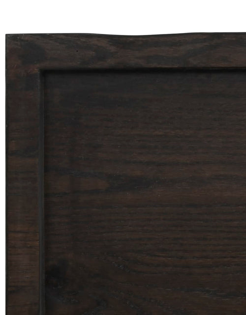 Загрузите изображение в средство просмотра галереи, Raft de perete gri închis 220x50x6 cm lemn masiv stejar tratat Lando - Lando

