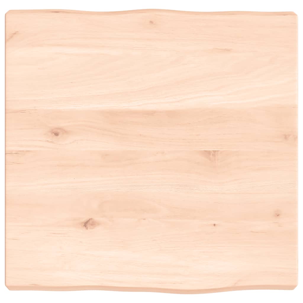 Blat masă 40x40x4 cm lemn masiv stejar netratat contur organic - Lando