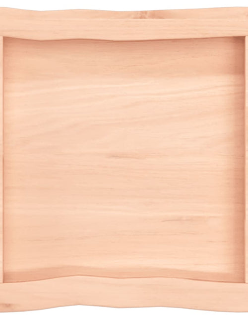 Загрузите изображение в средство просмотра галереи, Blat masă 40x40x6 cm lemn masiv stejar netratat contur organic - Lando
