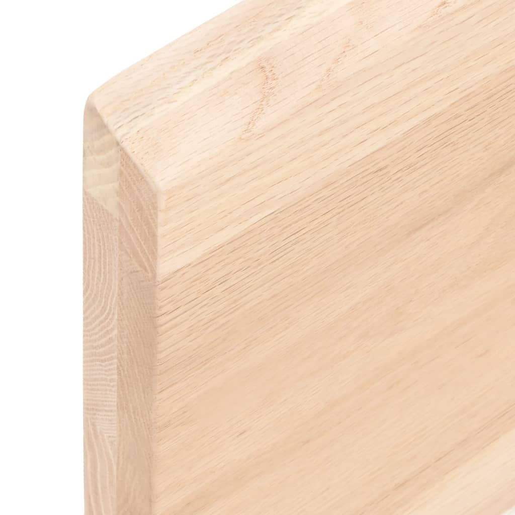 Blat masă 60x40x4 cm lemn masiv stejar netratat contur organic - Lando