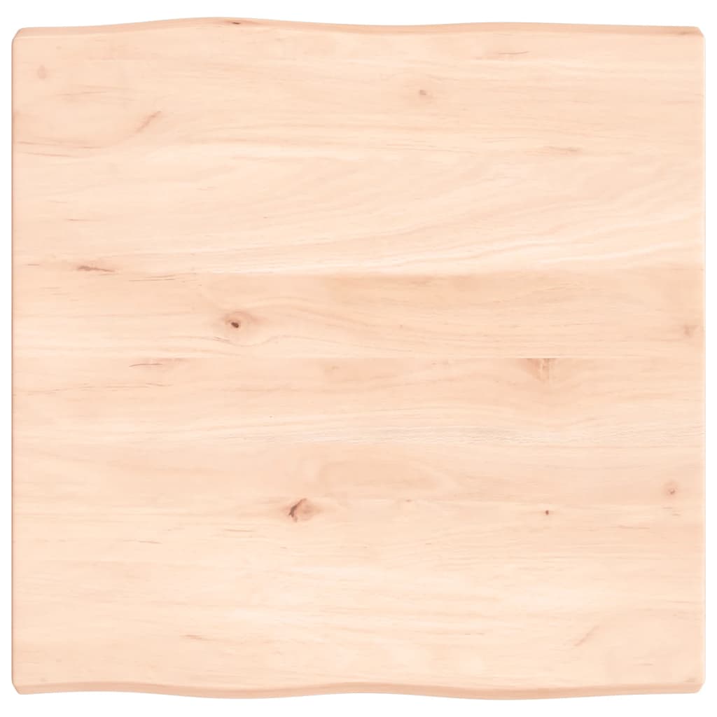 Blat masă 60x60x4 cm lemn masiv stejar netratat contur organic - Lando