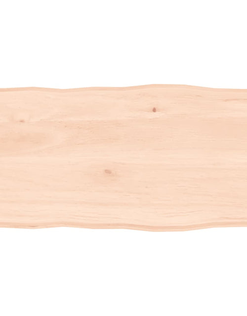 Загрузите изображение в средство просмотра галереи, Blat masă 80x40x4 cm lemn masiv stejar netratat contur organic - Lando
