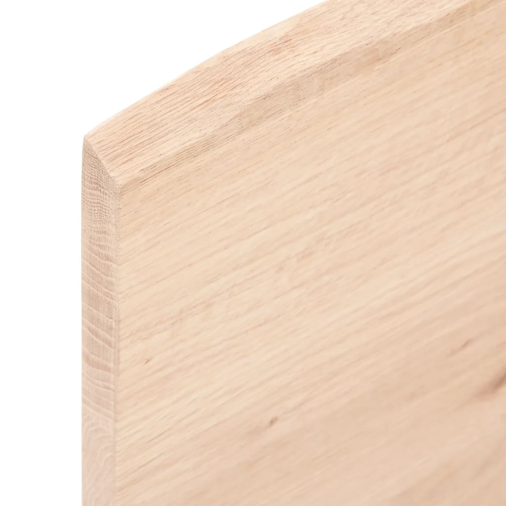 Blat masă 80x50x2 cm lemn masiv stejar netratat contur organic - Lando