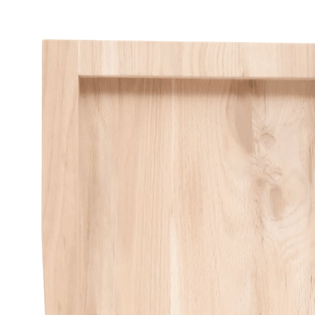 Blat masă 80x60x6 cm lemn masiv stejar netratat contur organic - Lando
