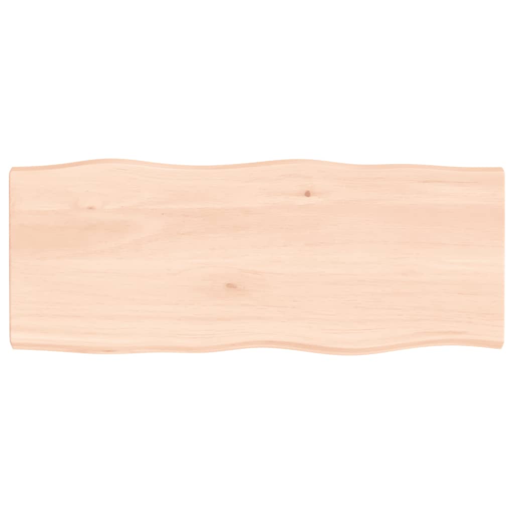 Blat masă 100x40x4 cm lemn masiv stejar netratat contur organic - Lando