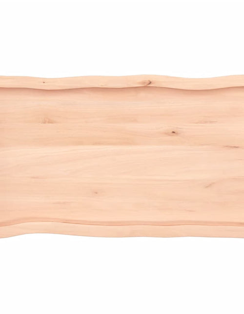 Загрузите изображение в средство просмотра галереи, Blat masă 100x50x6 cm lemn masiv stejar netratat contur organic - Lando
