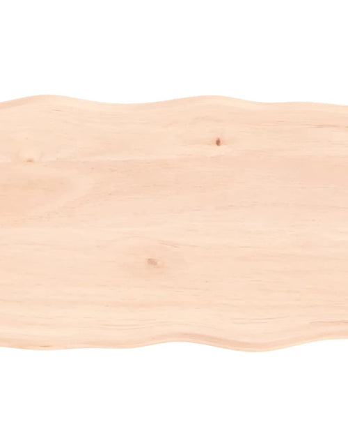 Загрузите изображение в средство просмотра галереи, Blat masă 100x60x2 cm lemn masiv stejar netratat contur organic - Lando
