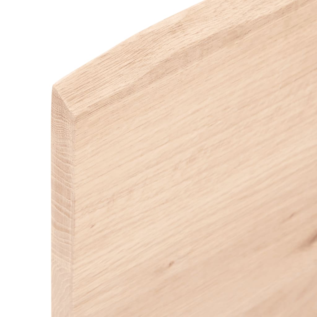 Blat masă 100x60x2 cm lemn masiv stejar netratat contur organic - Lando