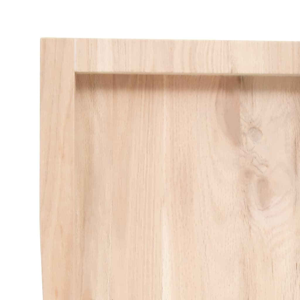Blat masă 100x60x6 cm lemn masiv stejar netratat contur organic - Lando