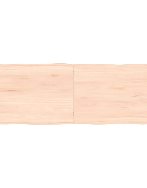 Загрузите изображение в средство просмотра галереи, Blat masă 120x40x4 cm lemn masiv stejar netratat contur organic - Lando
