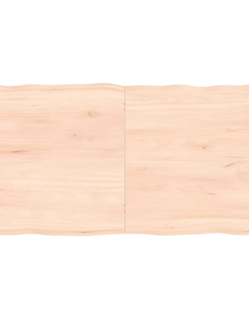 Загрузите изображение в средство просмотра галереи, Blat masă 120x60x4 cm lemn masiv stejar netratat contur organic - Lando
