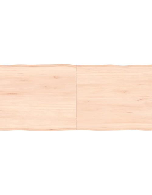 Încărcați imaginea în vizualizatorul Galerie, Blat masă 140x50x6 cm lemn masiv stejar netratat contur organic - Lando
