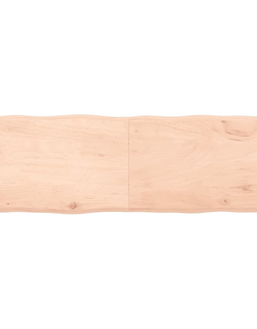 Încărcați imaginea în vizualizatorul Galerie, Blat masă 160x50x4 cm lemn masiv stejar netratat contur organic - Lando
