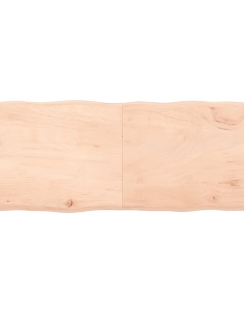 Загрузите изображение в средство просмотра галереи, Blat masă 160x60x4 cm lemn masiv stejar netratat contur organic - Lando
