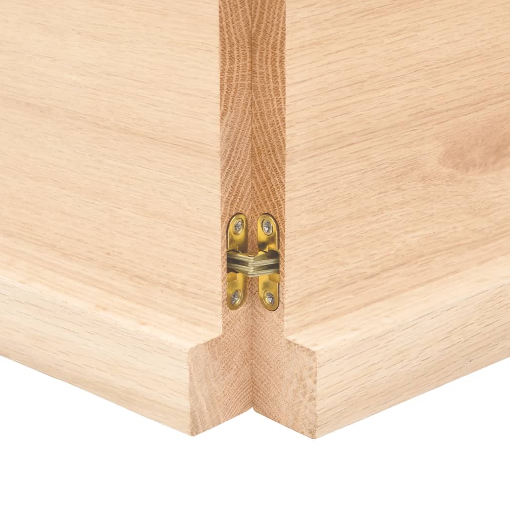 Blat masă 160x60x4 cm lemn masiv stejar netratat contur organic - Lando
