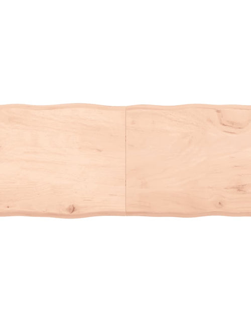 Загрузите изображение в средство просмотра галереи, Blat masă 160x60x6 cm lemn masiv stejar netratat contur organic - Lando
