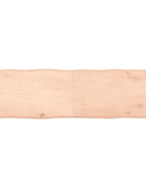 Загрузите изображение в средство просмотра галереи, Blat masă 180x50x6 cm lemn masiv stejar netratat contur organic - Lando
