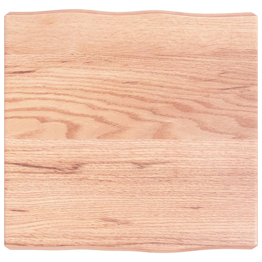 Blat masă, 40x40x6 cm, maro, lemn stejar tratat contur organic - Lando