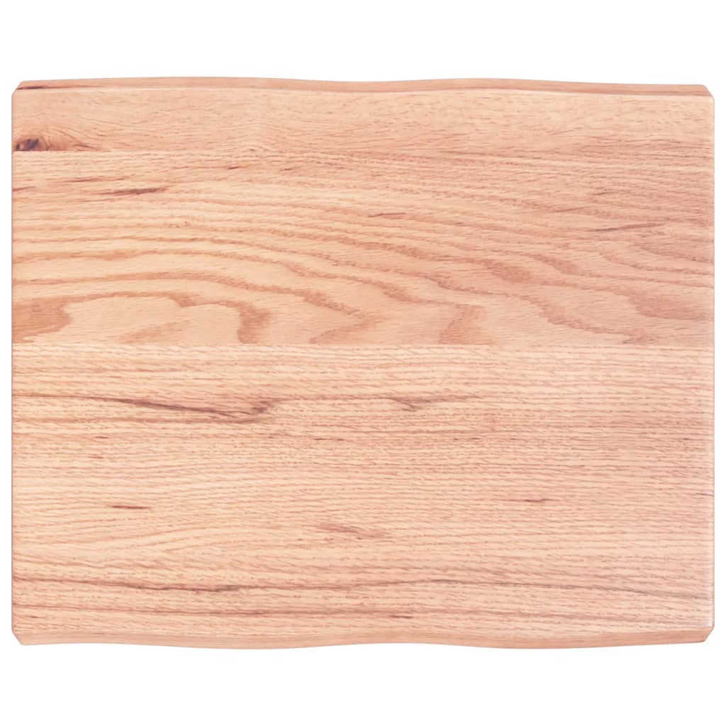 Blat masă, 60x50x6 cm, maro, lemn stejar tratat contur organic - Lando