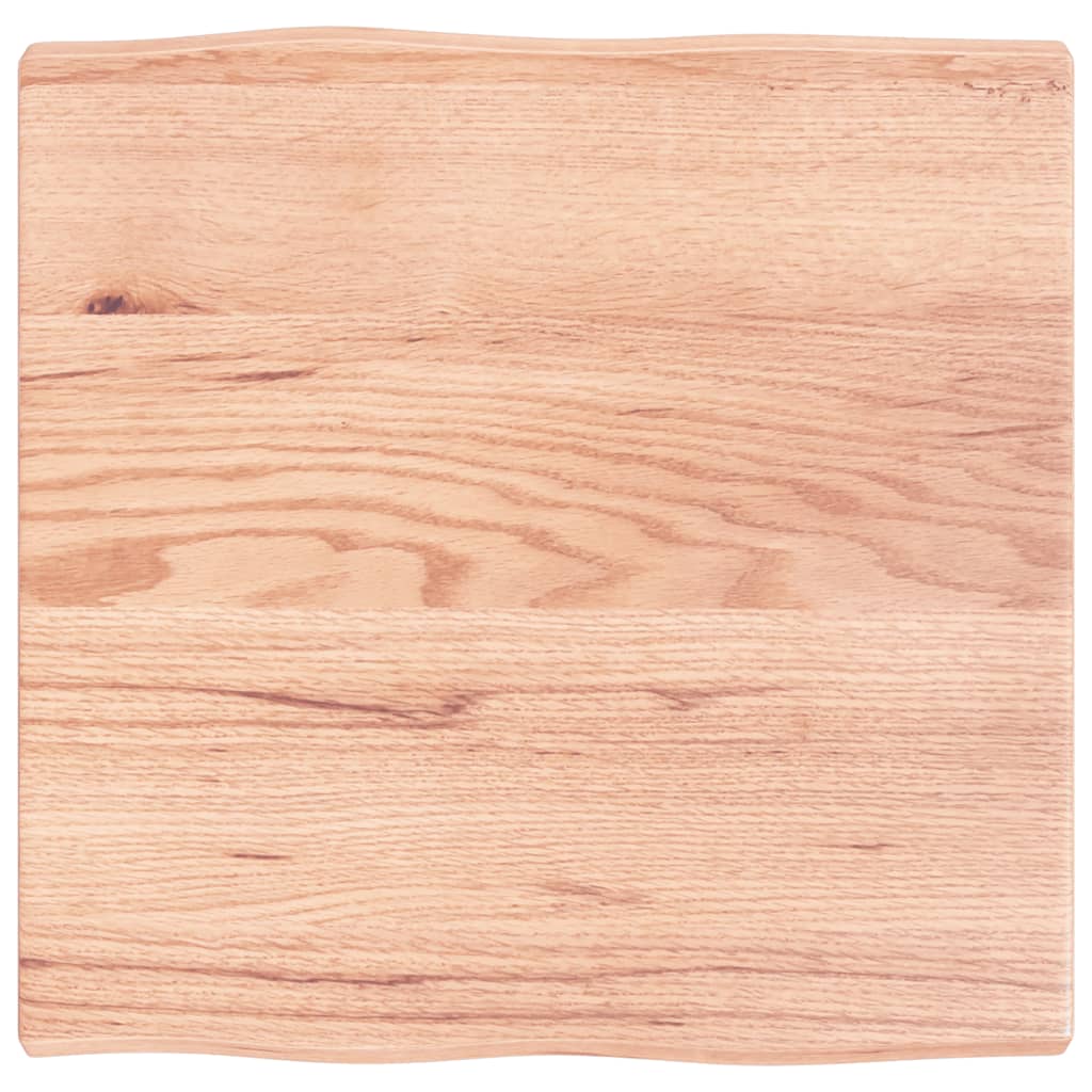 Blat masă, 60x60x4 cm, maro, lemn stejar tratat contur organic - Lando