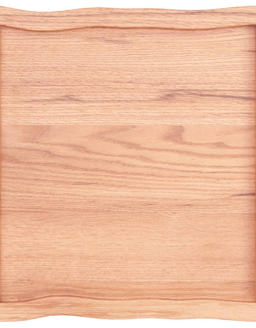 Încărcați imaginea în vizualizatorul Galerie, Blat masă, 60x60x4 cm, maro, lemn stejar tratat contur organic - Lando
