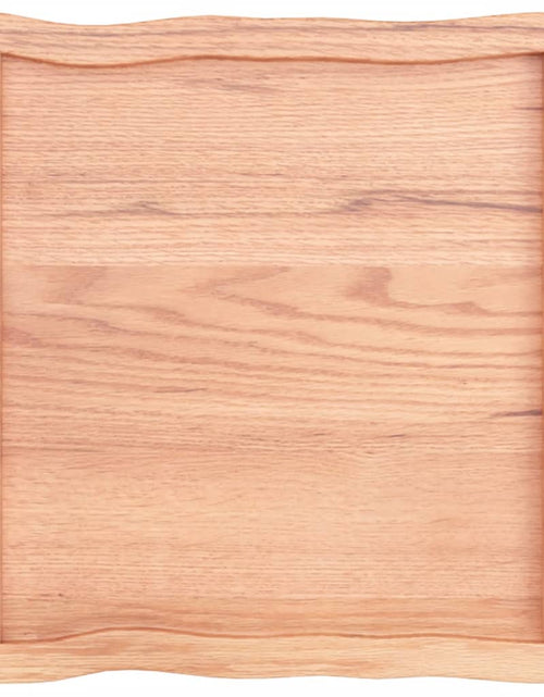 Încărcați imaginea în vizualizatorul Galerie, Blat masă, 60x60x6 cm, maro, lemn stejar tratat contur organic - Lando
