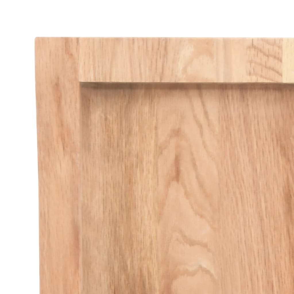 Blat masă, 80x40x4 cm, maro, lemn stejar tratat contur organic - Lando