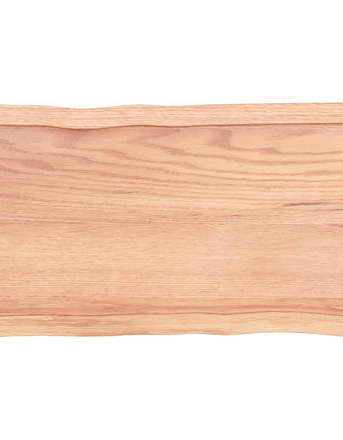 Загрузите изображение в средство просмотра галереи, Blat masă, 80x40x6 cm, maro, lemn stejar tratat contur organic - Lando
