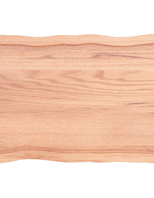 Încărcați imaginea în vizualizatorul Galerie, Blat masă, 80x50x6 cm, maro, lemn stejar tratat contur organic - Lando
