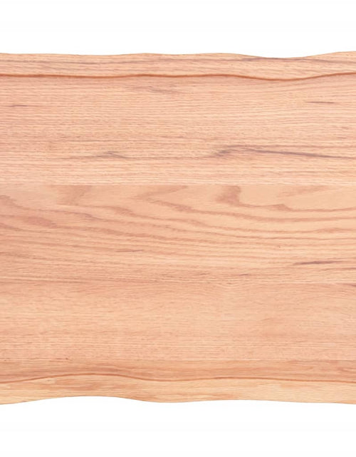 Загрузите изображение в средство просмотра галереи, Blat masă, 80x60x6 cm, maro, lemn stejar tratat contur organic - Lando
