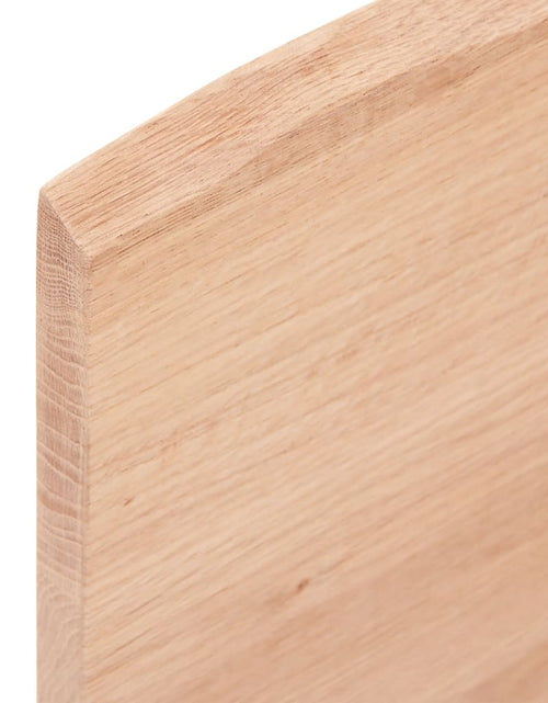 Загрузите изображение в средство просмотра галереи, Blat masă, 100x60x2 cm, maro, lemn stejar tratat contur organic - Lando
