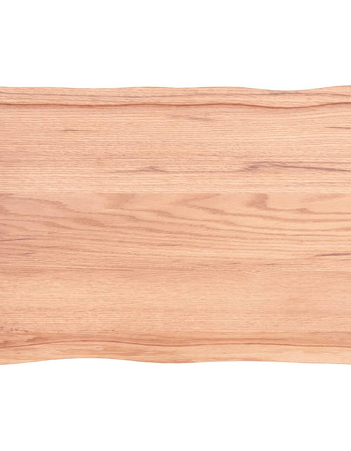 Încărcați imaginea în vizualizatorul Galerie, Blat masă, 100x60x6 cm, maro, lemn stejar tratat contur organic - Lando
