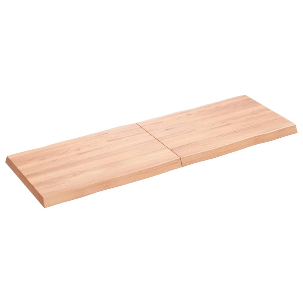 Blat masă, 120x40x4 cm, maro, lemn stejar tratat contur organic - Lando