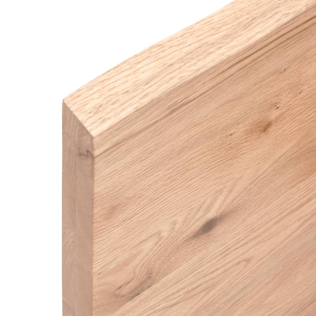 Blat masă, 120x40x4 cm, maro, lemn stejar tratat contur organic - Lando