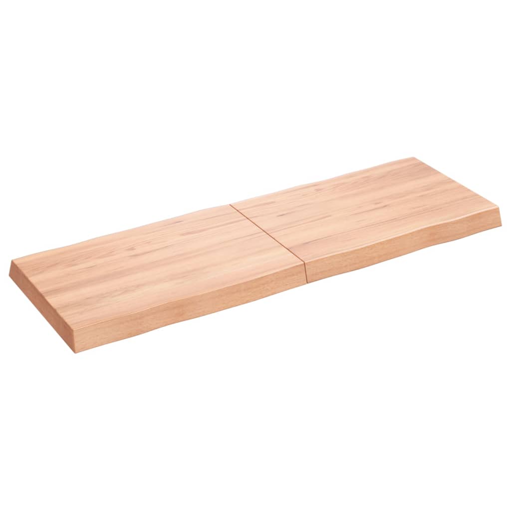 Blat masă, 120x40x6 cm, maro, lemn stejar tratat contur organic - Lando