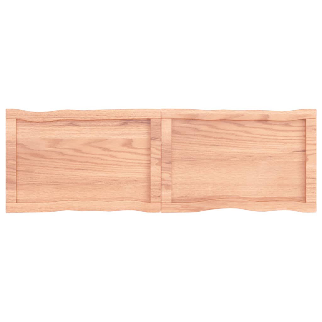 Blat masă, 120x40x6 cm, maro, lemn stejar tratat contur organic - Lando