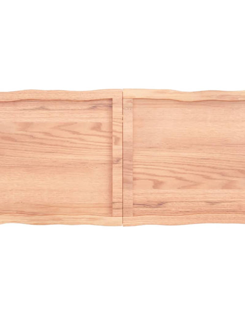Încărcați imaginea în vizualizatorul Galerie, Blat masă, 120x50x4 cm, maro, lemn stejar tratat contur organic - Lando
