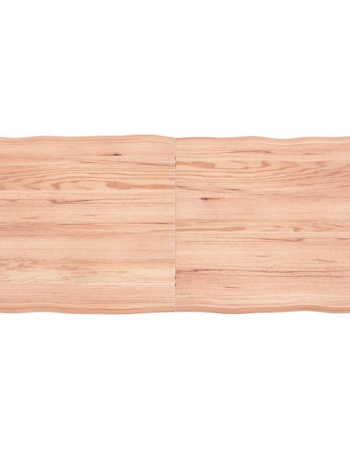 Încărcați imaginea în vizualizatorul Galerie, Blat masă, 120x50x6 cm, maro, lemn stejar tratat contur organic - Lando
