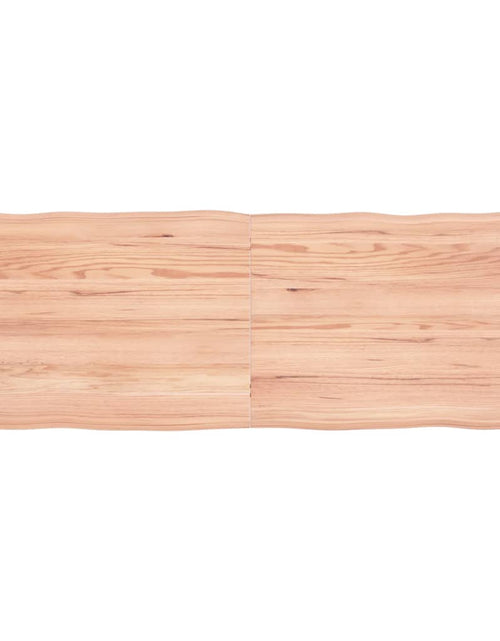 Încărcați imaginea în vizualizatorul Galerie, Blat masă, 140x50x4 cm, maro, lemn stejar tratat contur organic - Lando
