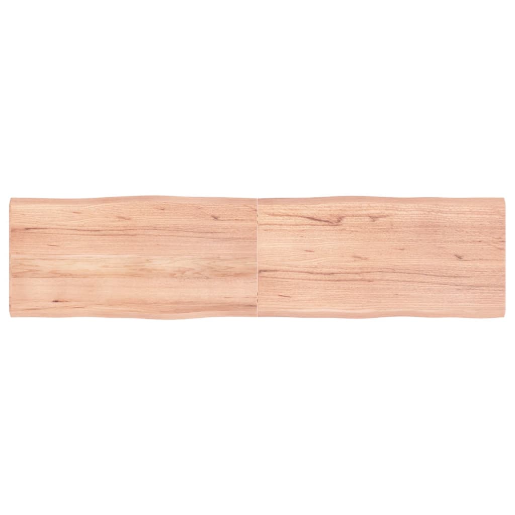 Blat masă, maro, 160x40x4 cm, lemn stejar tratat contur natural - Lando