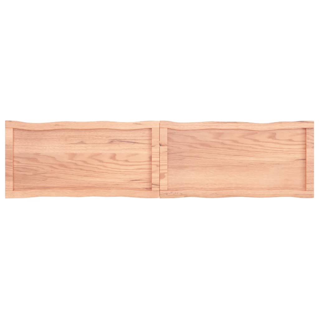 Blat masă, maro, 160x40x6 cm, lemn stejar tratat contur natural - Lando