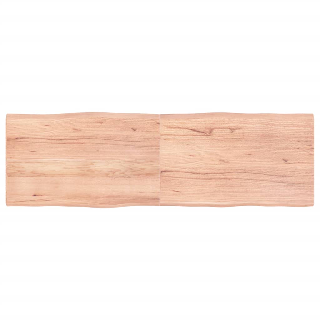 Blat masă, maro, 160x50x4 cm, lemn stejar tratat contur natural - Lando