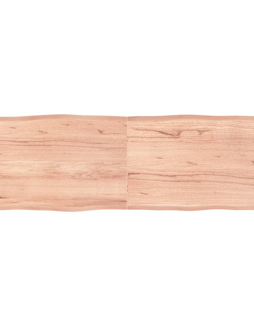 Загрузите изображение в средство просмотра галереи, Blat masă, maro, 160x50x6 cm, lemn stejar tratat contur natural - Lando
