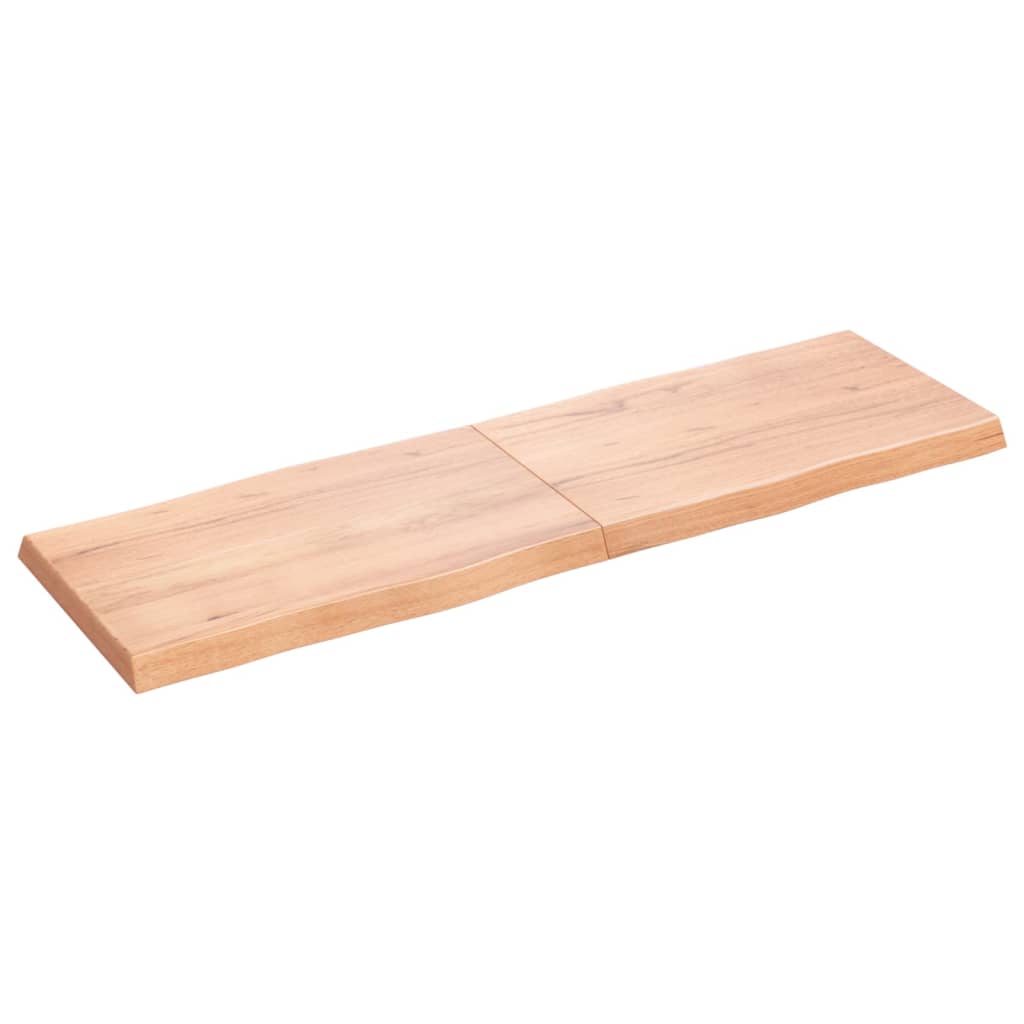 Blat masă, maro, 160x50x6 cm, lemn stejar tratat contur natural - Lando