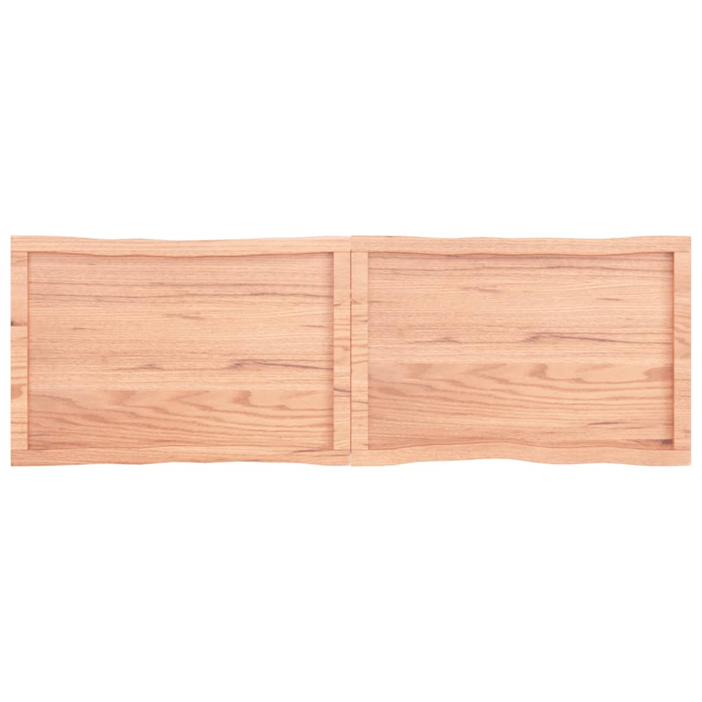 Blat masă, maro, 160x50x6 cm, lemn stejar tratat contur natural - Lando