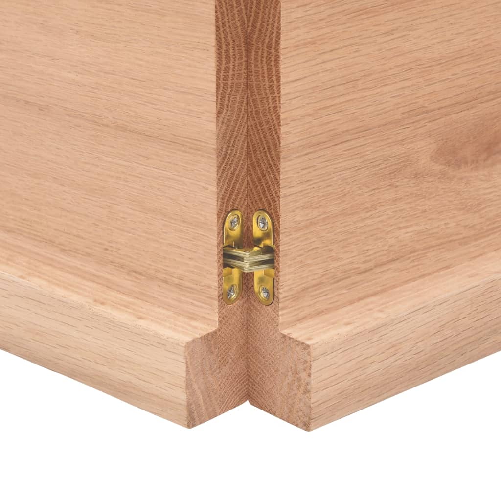 Blat masă, maro, 160x60x4 cm, lemn stejar tratat contur natural - Lando