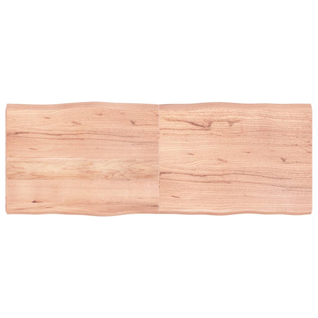 Blat masă, maro, 160x60x6 cm, lemn stejar tratat contur natural - Lando