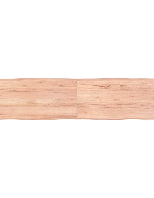Загрузите изображение в средство просмотра галереи, Blat masă, maro, 180x40x4 cm, lemn stejar tratat contur natural - Lando
