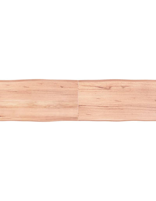 Загрузите изображение в средство просмотра галереи, Blat masă, maro, 180x40x6 cm, lemn stejar tratat contur natural - Lando
